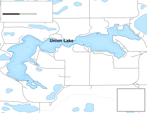 Union Lake Topographical Lake Map