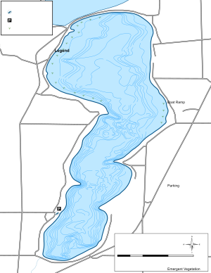 Lake Amelia Topographical Lake Map