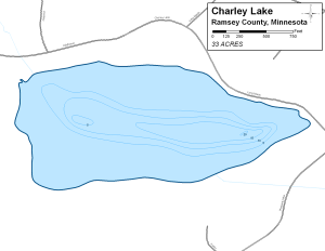 Charley Lake Topographical Lake Map