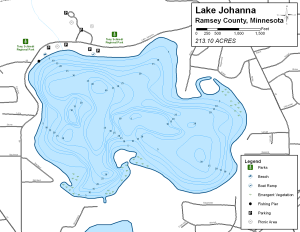 Lake Johanna Topographical Lake Map