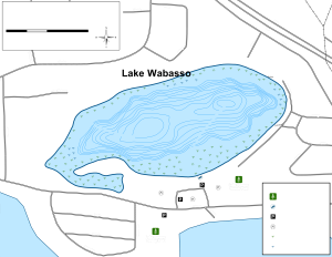 Lake Wabasso Topographical Lake Map