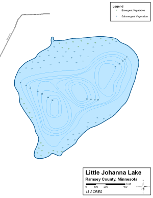 Little Johanna Lake Topographical Lake Map