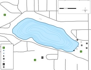 McCarrons Lake Topographical Lake Map