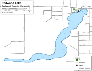 Redwood Lake Topographical Lake Map