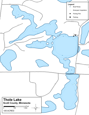 Thole Lake Topographical Lake Map
