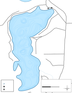 Big Watab Lake Topographical Lake Map