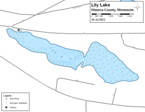 Lily Lake Topographical Lake Map