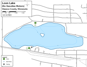 Loon Lake Topographical Lake Map