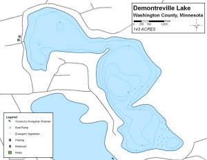 Demontreville Lake Topographical Lake Map