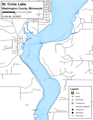 St. Croix Lake Topographical Lake Map