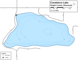 Constance Lake Topographical Lake Map