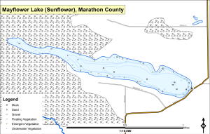 Mayflower Lake (Sunflower) Topographical Lake Map