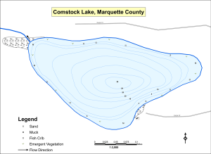 Comstock Lake Topographical Lake Map