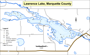 Lawrence Pond Topographical Lake Map