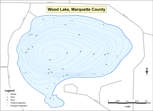 Wood Lake Topographical Lake Map
