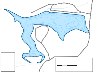 North Lemmon Lake Topographical Lake Map