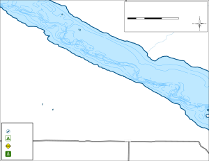 Lake Ashtabula (Baldhill Dam) 3 Topographical Lake Map
