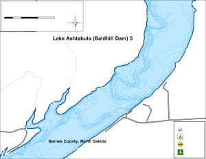 Lake Astabula (Baldhill Dam) 5 Topographical Lake Map