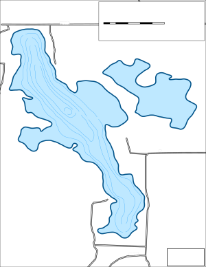 Long Lake Topographical Lake Map