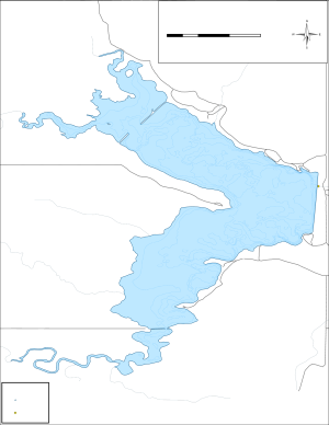 Bowman-Haley Reservoir Topographical Lake Map
