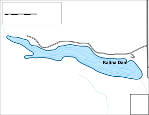 Kalina Dam Topographical Lake Map