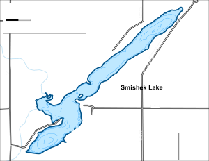 Smishek Lake Topographical Lake Map