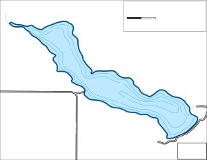 Mitchell Lake Topographical Lake Map