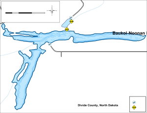 Baukol-Noonan Dam Topographical Lake Map