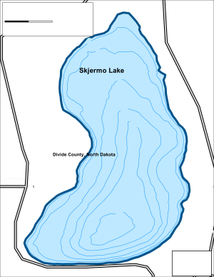Skjermo Lake Topographical Lake Map