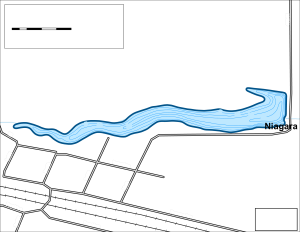 Niagara Dam Topographical Lake Map