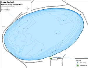 Lake Isabel Topographical Lake Map