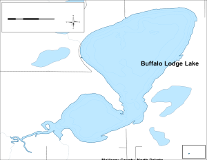 Buffalo Lodge Lake Topographical Lake Map