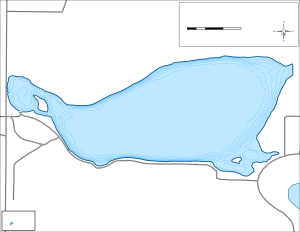 Lake Brekken Topographical Lake Map