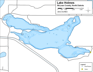 Lake Holmes Topographical Lake Map