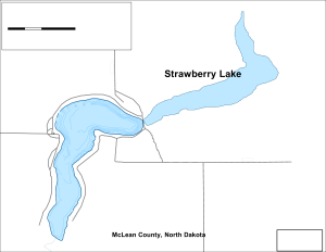 Strawberry Lake Topographical Lake Map