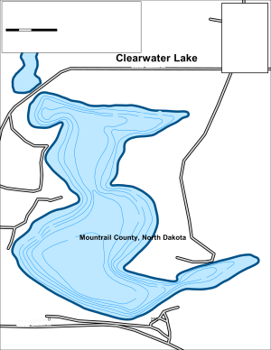Clearwater Lake Topographical Lake Map