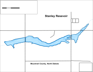 Stanley Resevoir Topographical Lake Map