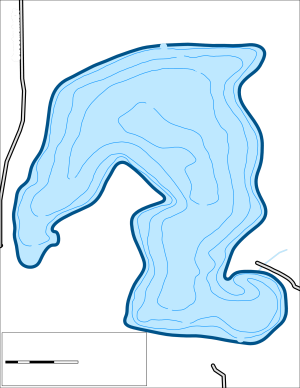 Sweetwater Lake Topographical Lake Map