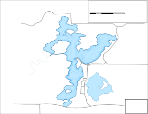 Upsilon Lake Topographical Lake Map