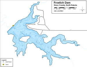 Froelich Dam Topographical Lake Map