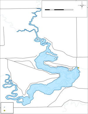 Cedar Lake Topographical Lake Map