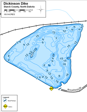 Dickinson Dike Topographical Lake Map