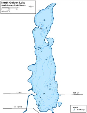 North Golden Lake Topographical Lake Map