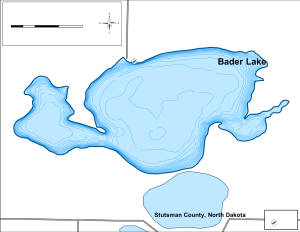 Bader Lake Topographical Lake Map