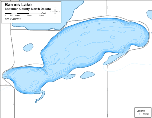 Barnes Lake Topographical Lake Map