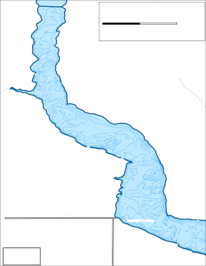 Jamestown Resevoir (North) Topographical Lake Map