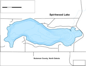 Spiritwood Lake Topographical Lake Map