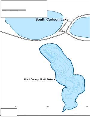South Carlson Lake Topographical Lake Map