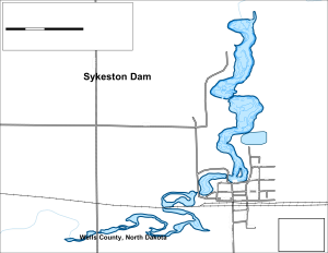 Sykeston Dam Topographical Lake Map