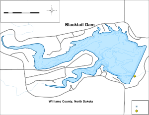 Blacktail Dam Topographical Lake Map